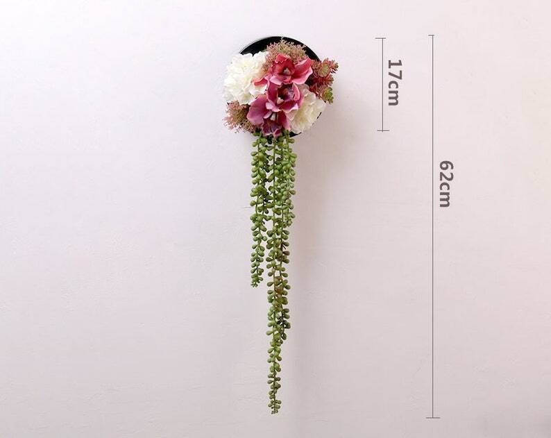 Unique Realistic 3D Rustic Faux Artificial Succulents Wall Art Tropica