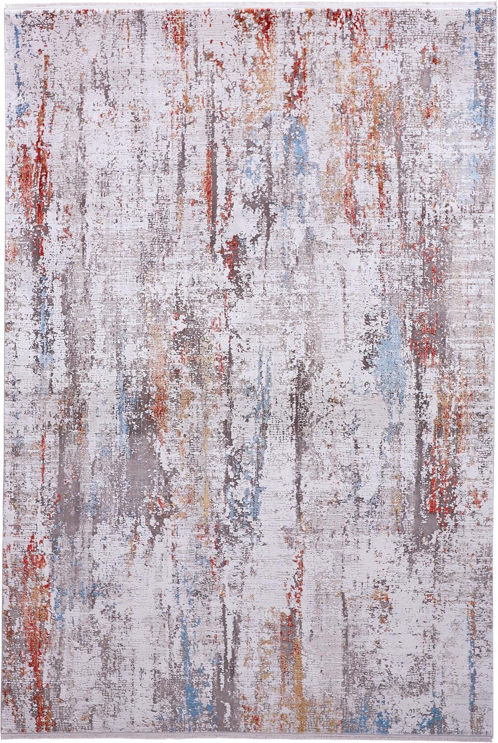 Lindstra Gray and Red Rug by BD Fine