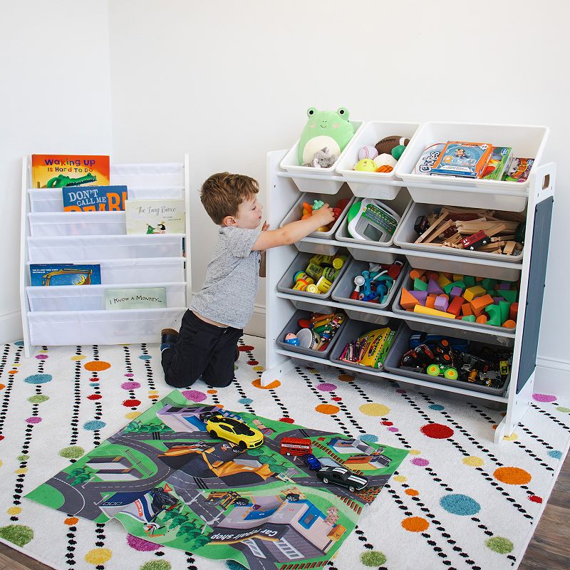 Humble Crew 12-Bin Organizer with Chalkboard Panel