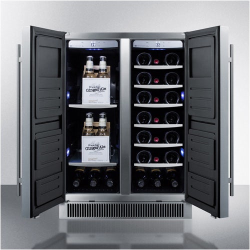 Summit Appliance SWBV24SS French Door Wine -Beverage Center 24 Inches Wide