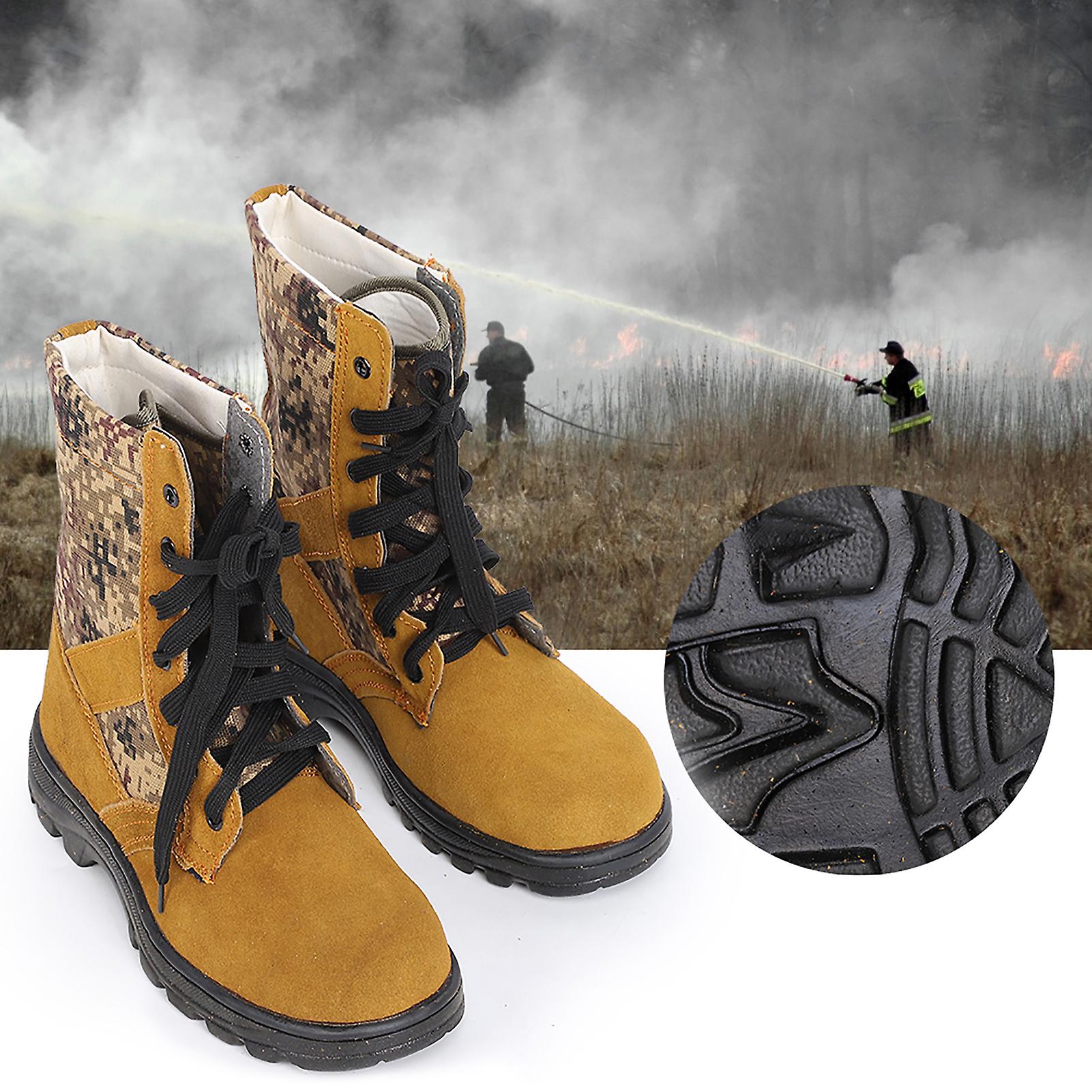 Flame Retarded Fireproof Safety Shoes Smash Proof Puncture Proof Labor Insurance Work Boots(42 )