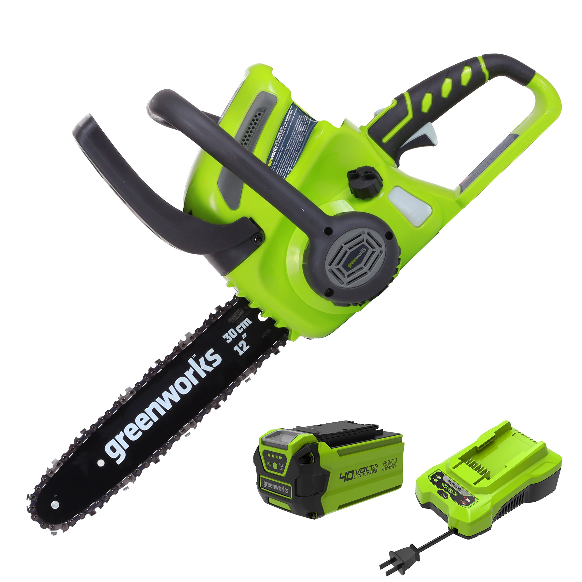 40V 12-Inch Cordless Chainsaw  Battery | Greenworks Tools