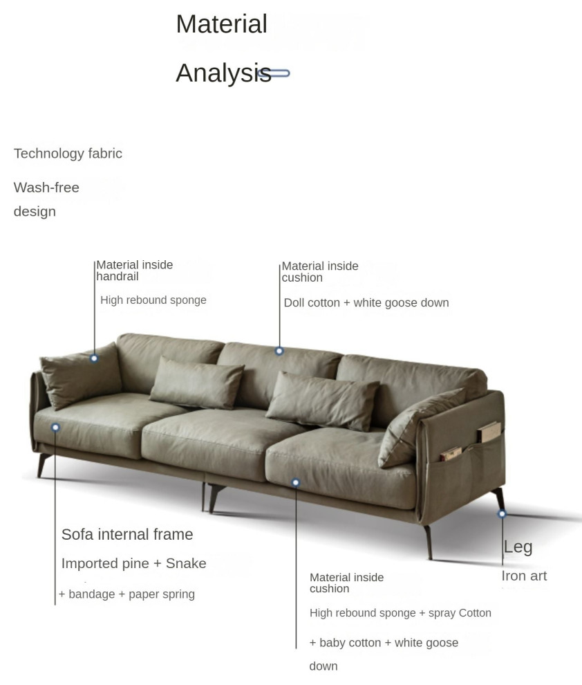 Technology Fabric Sofa Light luxury   Midcentury   Sofas   by GVAwood  Houzz