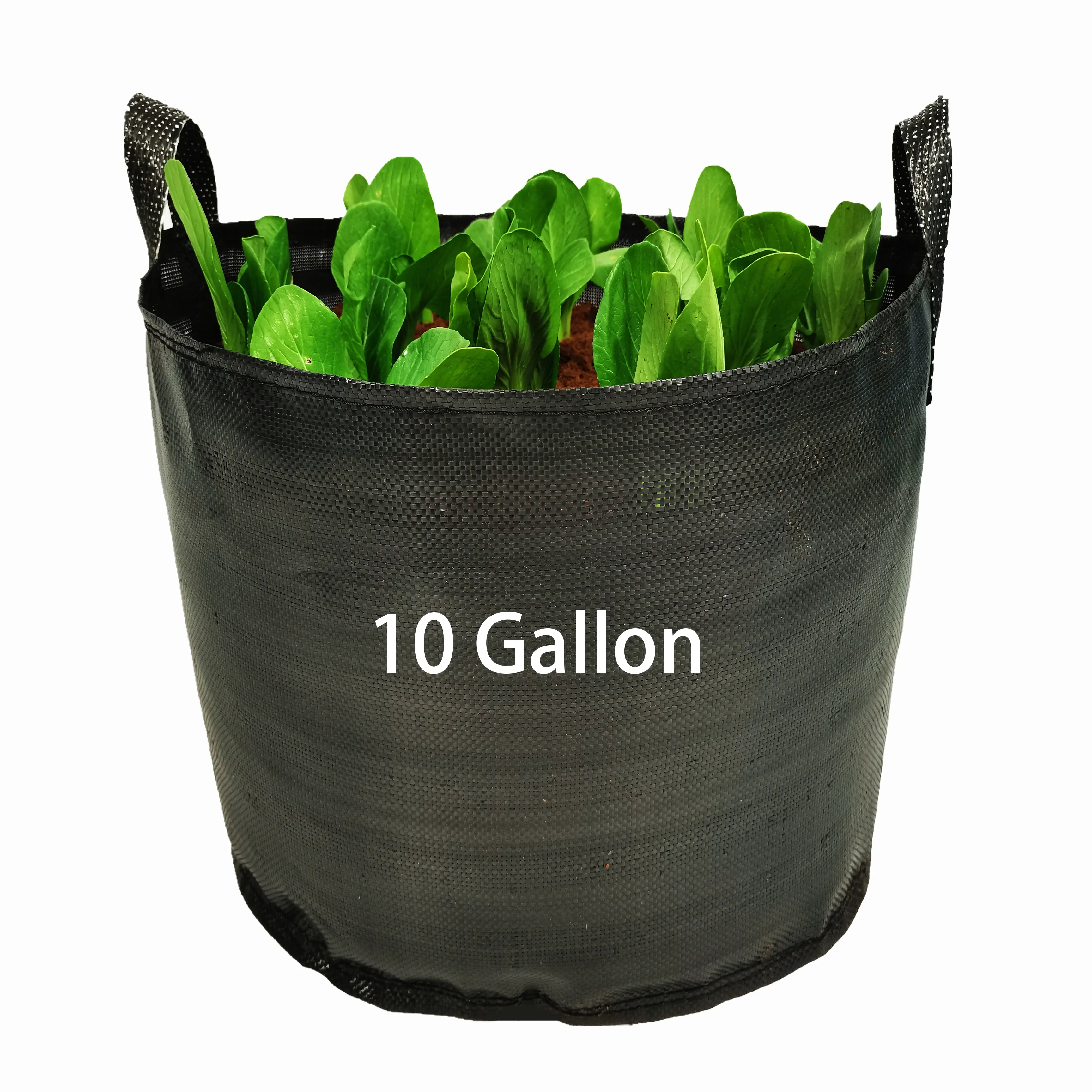 HOKBG Anti UV woven PP fabric Plant Grow Bags 10 Gallon Heavy Duty fabric Garden Pot Aeration Nursery bag for Outdoor plants