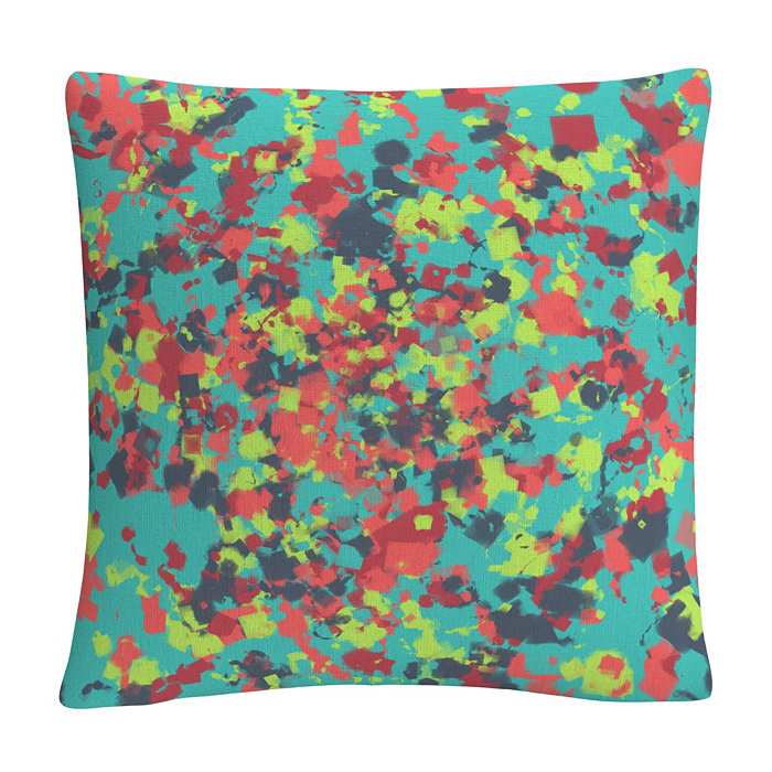 Baldwin ABC Speckled Colorful Splatter Abstract 9Decorative Pillow， 16 x 16