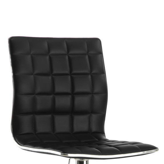 Benzara BM69403 Waffle Adjustable Swivel Bar Stool...