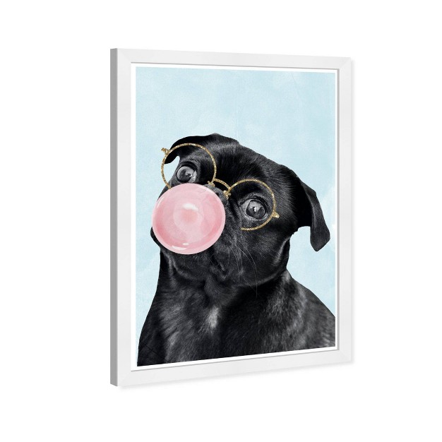 X 21 quot Puppy Bubblegum Animals Framed Art Print Wynwood Studio