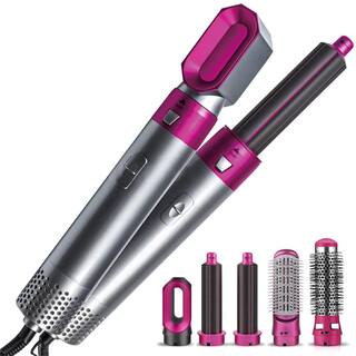 Aoibox 5 in.-1 Curling Wand Hair Dryer Set Professional Hair Curling Iron for Multiple Hair Types and Styles Fuchsia SNSA10IN036