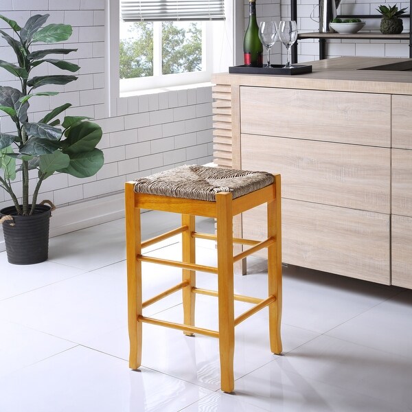 SQ Rush Backless Wood 24-inch Counter Stool