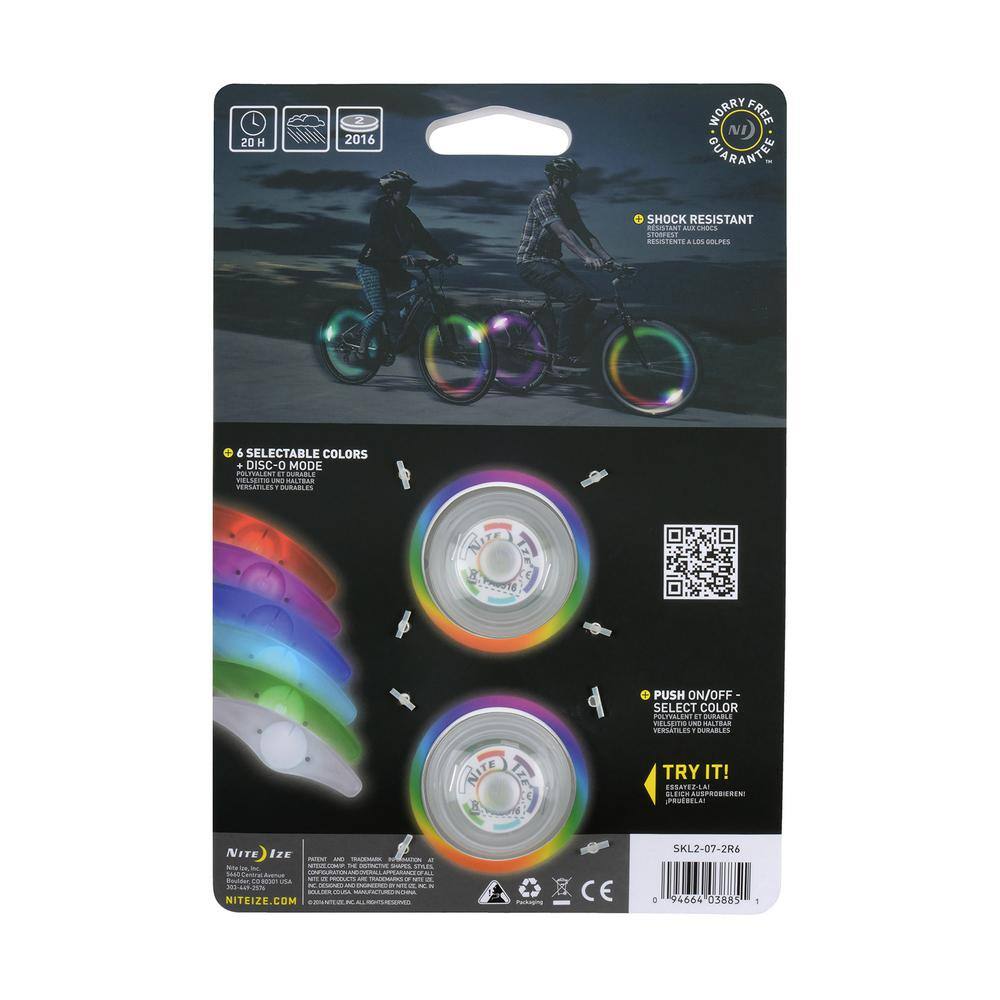 Nite Ize SpokeLit LED Wheel Light (2-Pack) SKL2-07-2R6