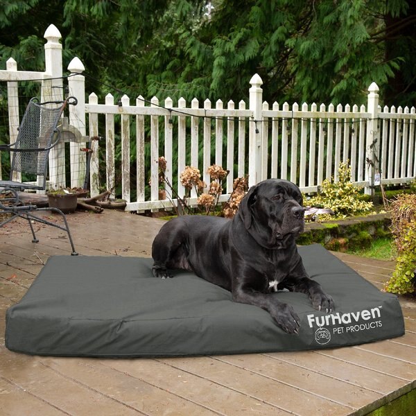 FurHaven Deluxe Oxford Memory Foam Indoor/Outdoor Dog and Cat Bed w/ Removable Cover