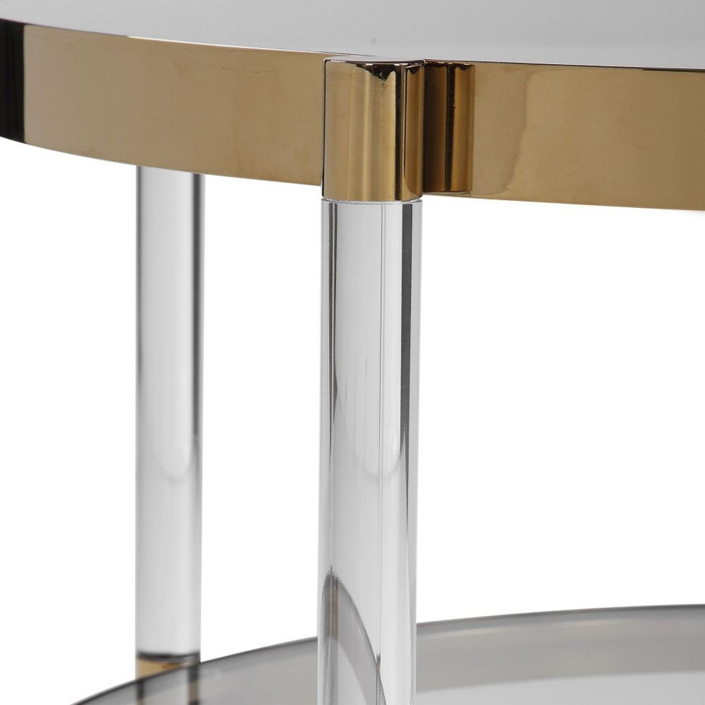 Uttermost Kellen 32 x 17 quotGlass Coffee Table   Midcentury   Coffee Tables   by Buildcom  Houzz