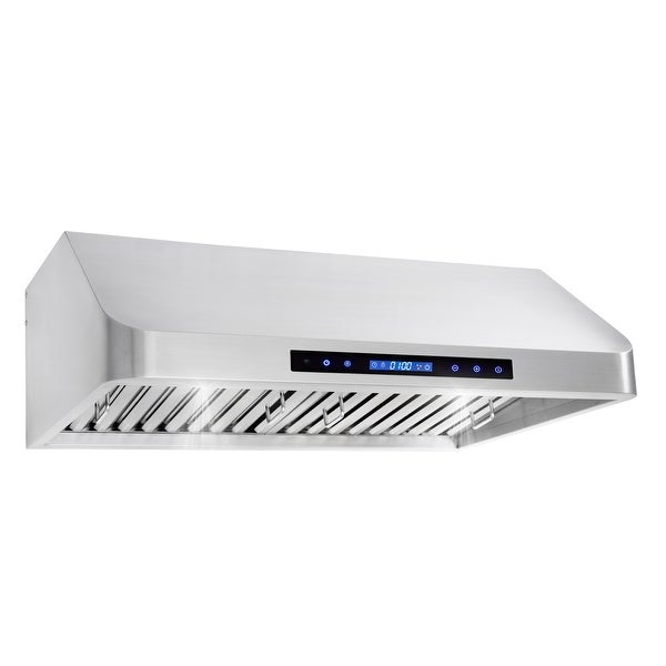 30 in. Ducted Under Cabinet Range Hood in Stainless Steel with Touch Display， LED Lighting and Permanent Filters