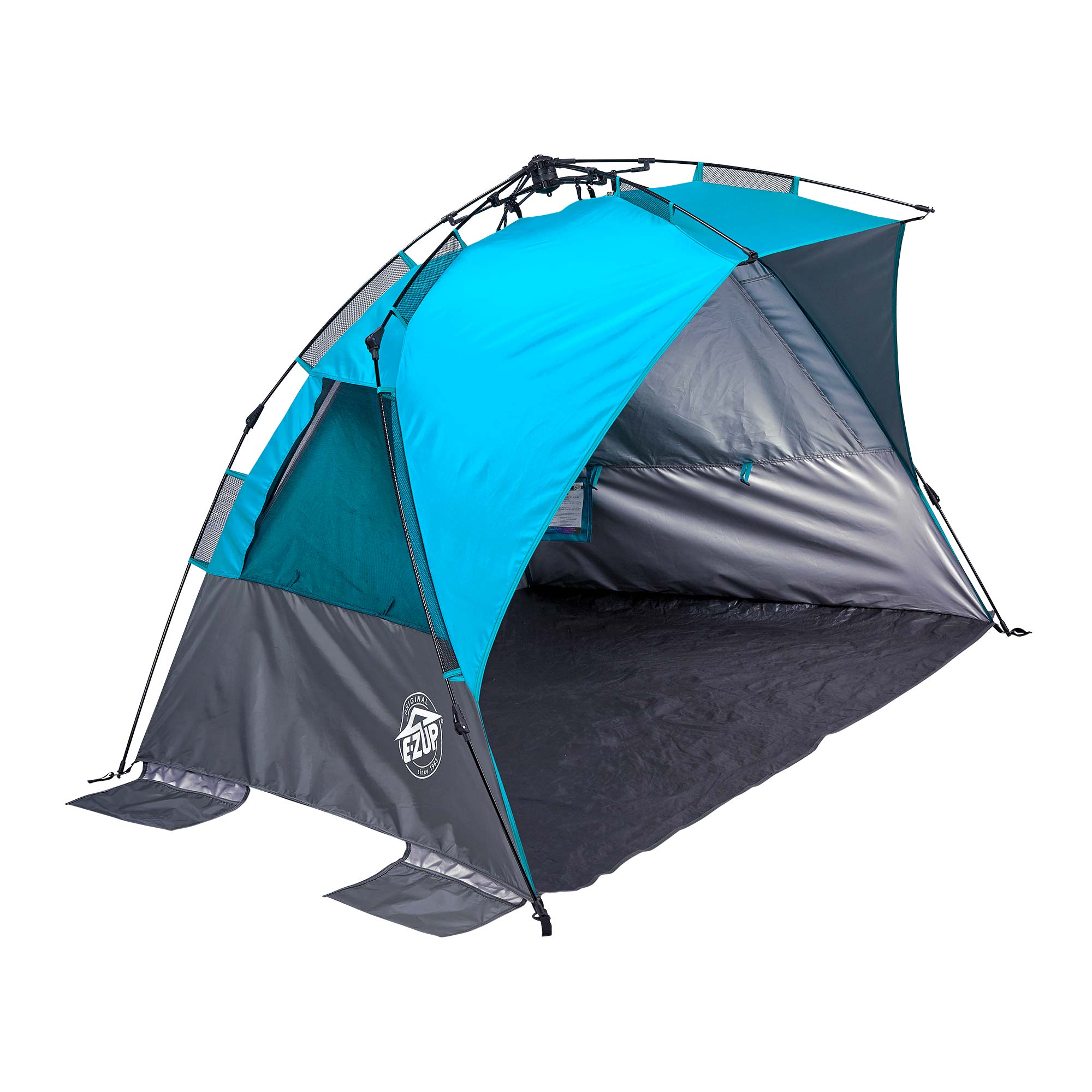 E-Z Up® Wedge Instant Shelter® Beach Tent， Blue Splash