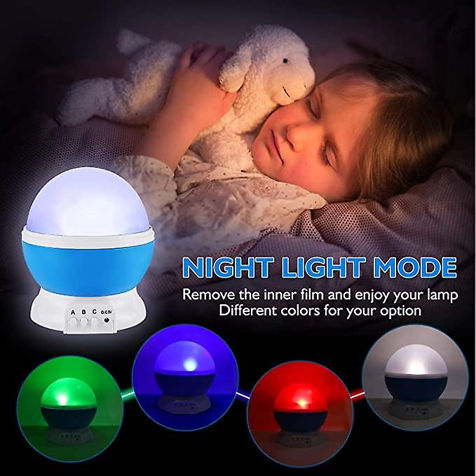 Night Light For Kids，  Kids Night Light， Star Night Light， Nebula Star Projector 360 Degree Rotation - 4 Led Bulbs 12 Light Color Changing With Usb Ca