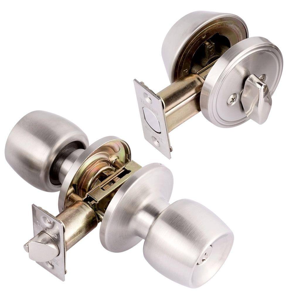 TOLEDO Single Cylinder Satin Nickel Combo Set CV1500MAUS32D