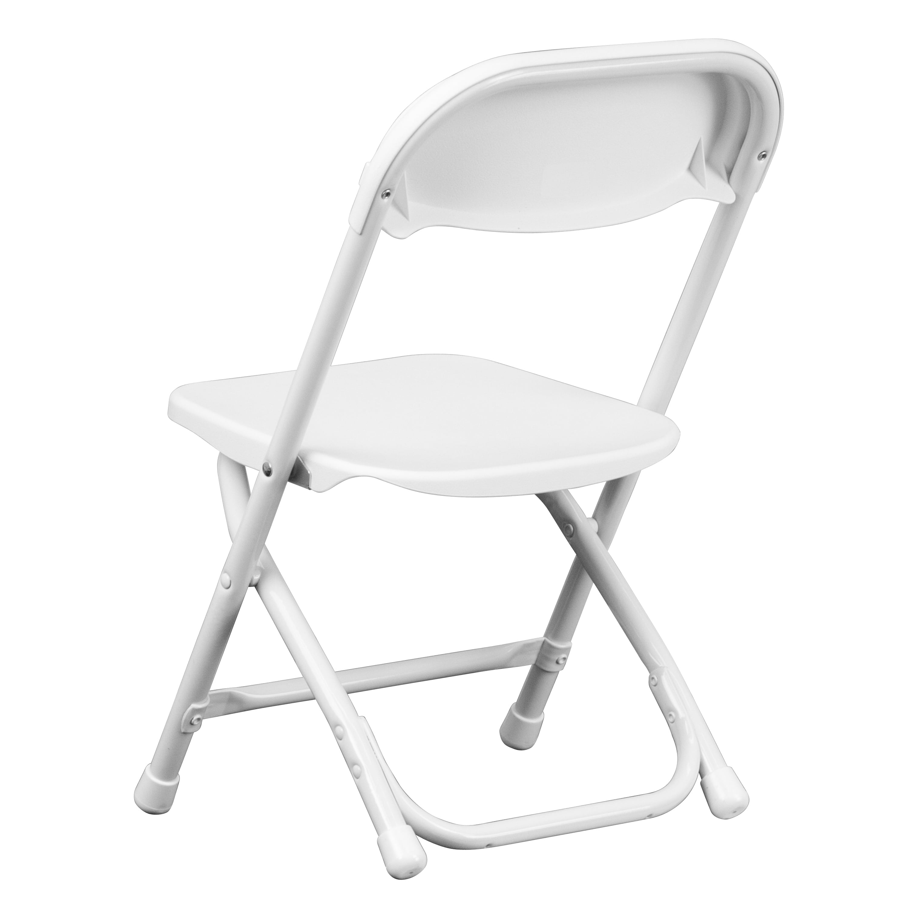 Emma + Oliver 2 Pack Kids White Plastic Folding Chair