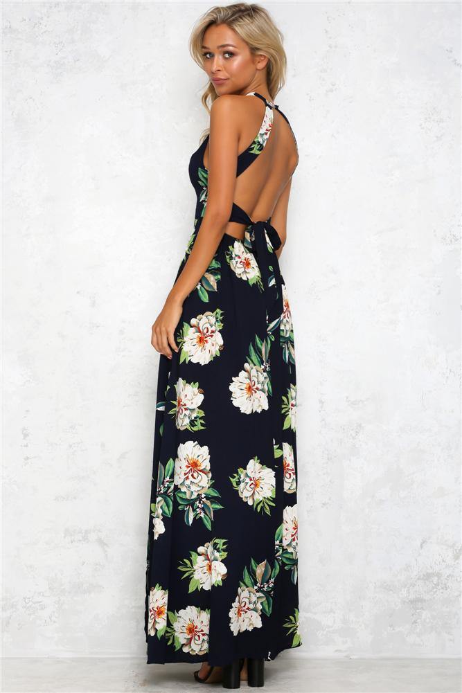 Heart To Heart Maxi Dress Navy