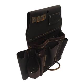 OX TOOLS Drywaller's Brown Oil Tanned Leather 12-Tool Pouch Holder OX-P263801