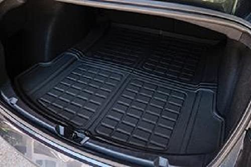 TeslaShields Custom Fit Tesla Model Y 2020-2021 Frunk and Trunk Mat Accessories Set - All-Weather - Heavy Duty - 5 Seater Rubber Mat - Floor Liner Car Interior Accessories