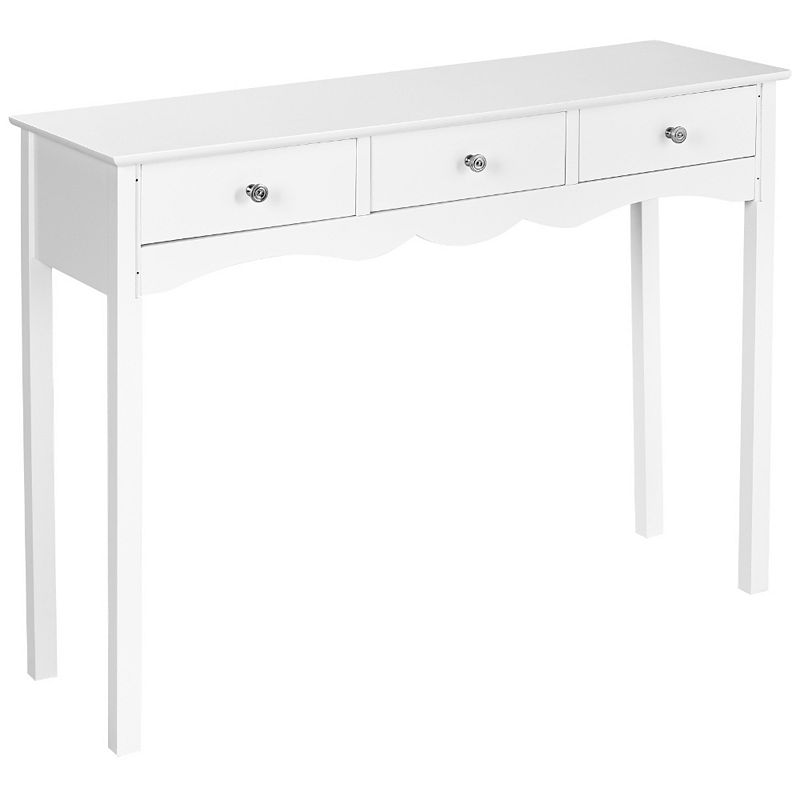 3-Storage Drawers Hall Console Table for Entryway