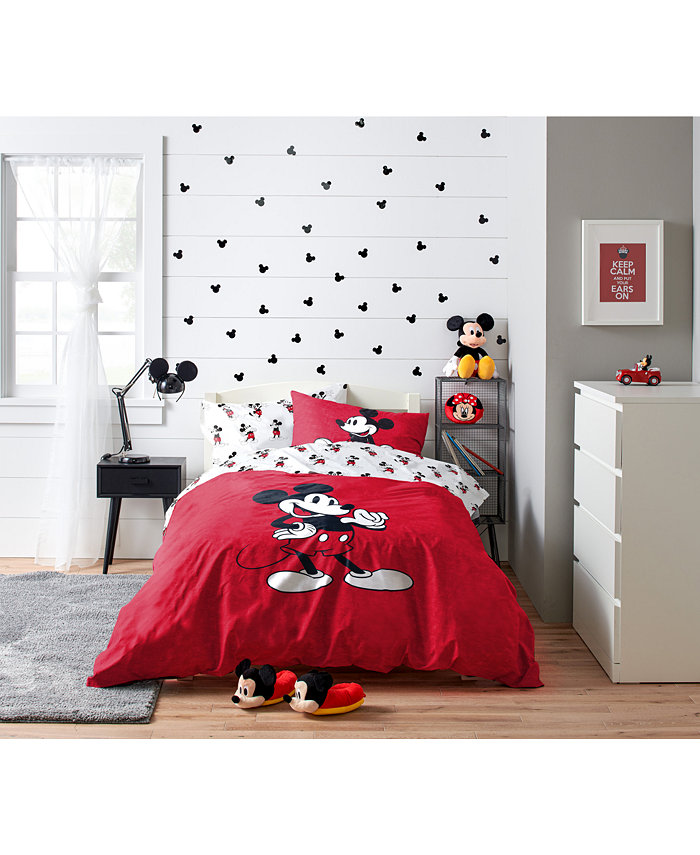 Saturday Park Disney Mickey Mouse Face Emotions 100% Organic Cotton Twin Bed Set