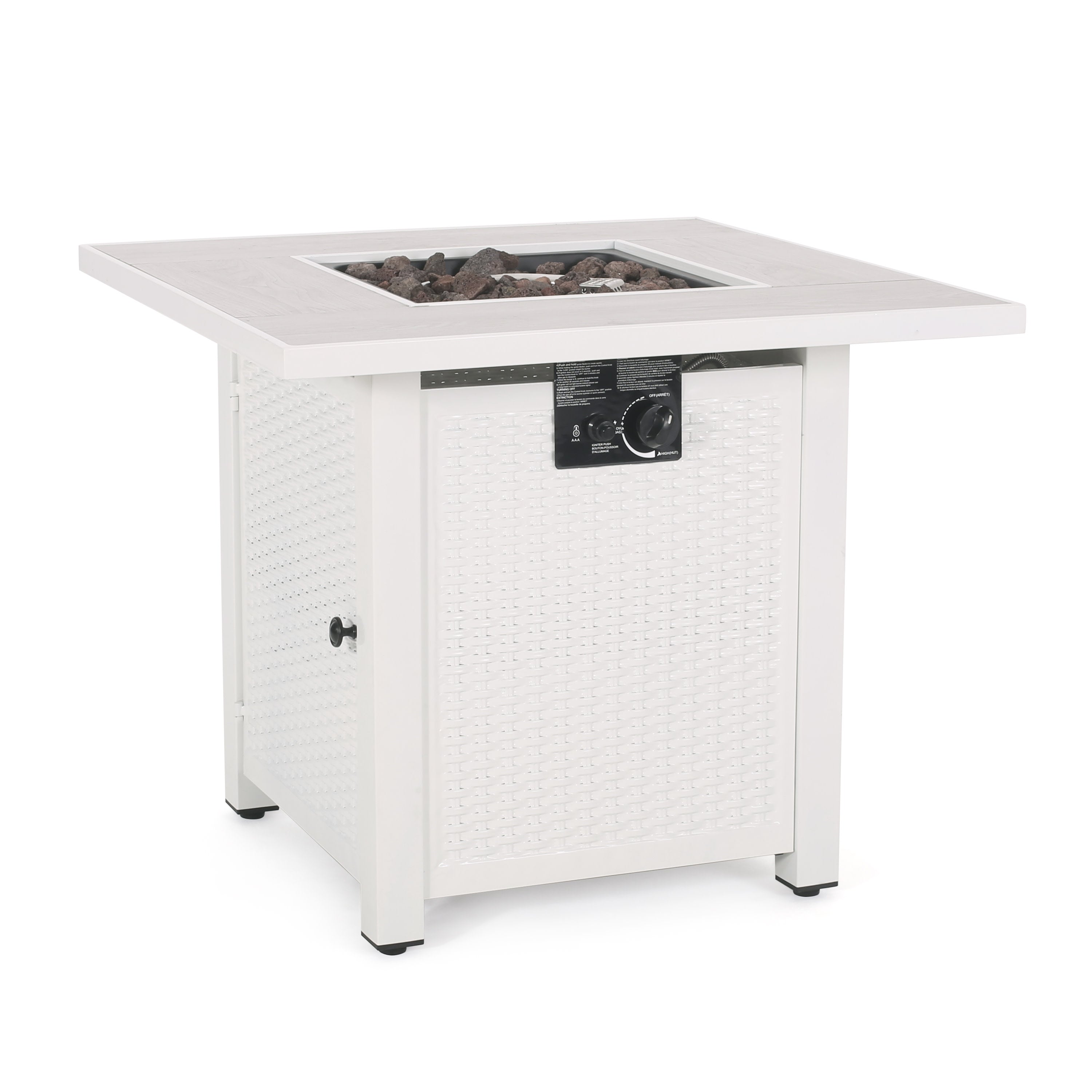 Larry Outdoor 40,000 BTU Iron Square Fire Pit