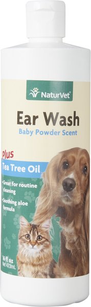 NaturVet Aloe and Baby Powder Scent Dog and Cat Ear Wash