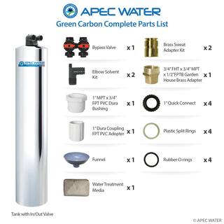 APEC Water Systems Premium 10 GPM Whole House Water Filtration System with Pre-Filter up to 1000K Gal. GREEN-CARBON-10