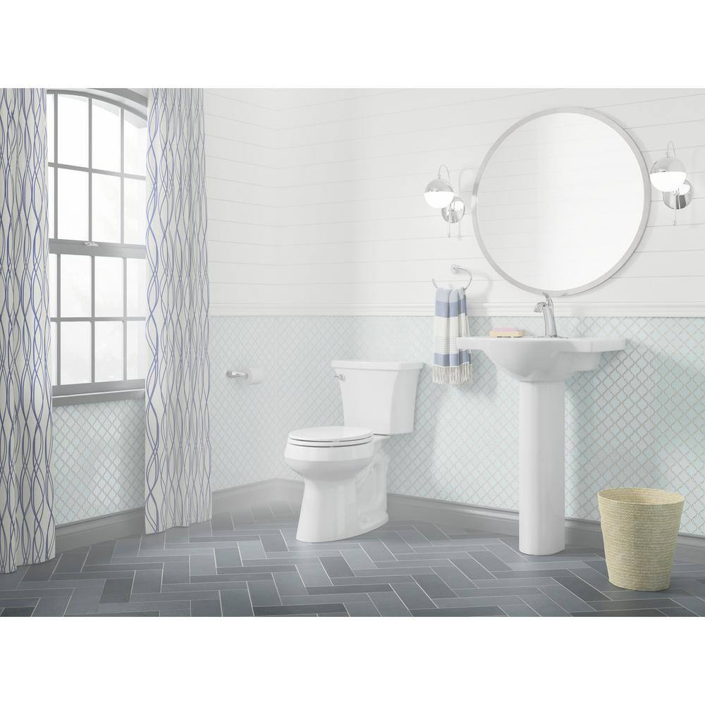 KOHLER Highline Arc the Complete Solution 2-Piece 1.28 GPF Single Flush Round-Front Toilet in White Seat Included (6-Pack) K-78253-6-0