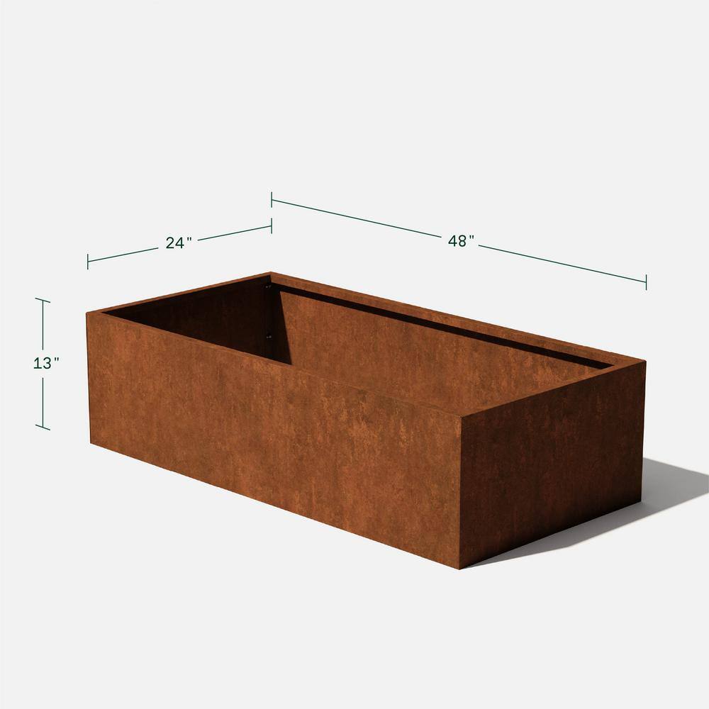 Veradek 2 ft. x 4 ft. Metal Corten Steel Garden Bed GBVRECS