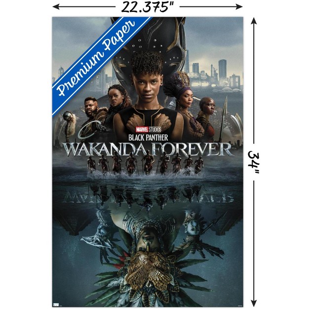 Trends International Marvel Black Panther Wakanda Forever One Sheet Unframed Wall Poster Prints