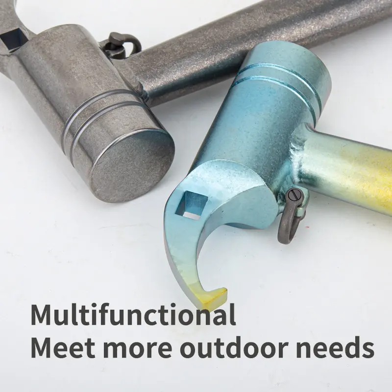 TiTo Multifunctional Tool Titanium oy Hammer Camping Accessories Hammer Survival  Tent Pegs Stake Mallet with Stake Pulle