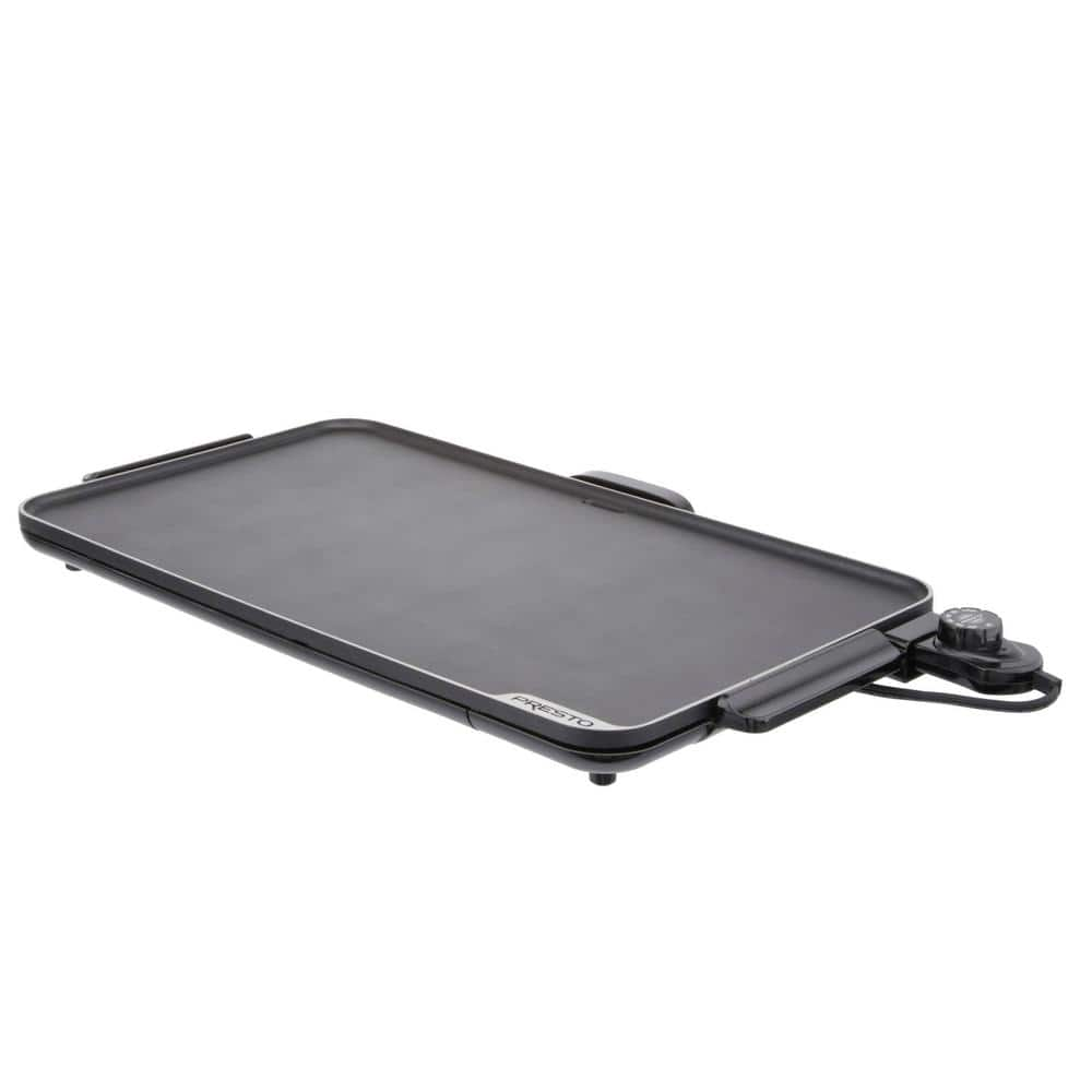 Presto SlimLine 286 sq. in. Black Electric Griddle with Temperature Sensor 07072