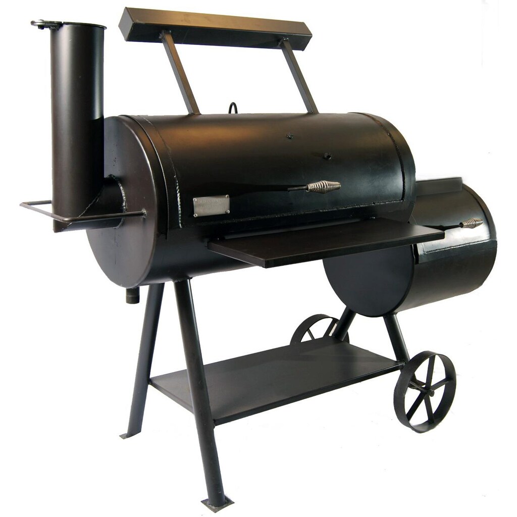 💥Harbor hold-ups Clearance💥Old Country BBQ Pits Brazos Loaded 35-Inch Offset Charcoal Smoker w/ Counterweight