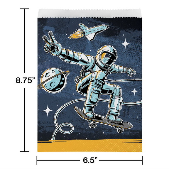 Creative Converting 360516 Space Skater Treat Bags...