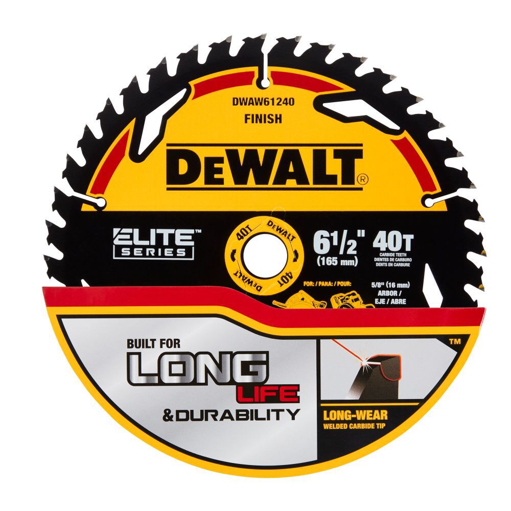 DEWALT Elite Series Blister Circular Saw Blade 6 1/2