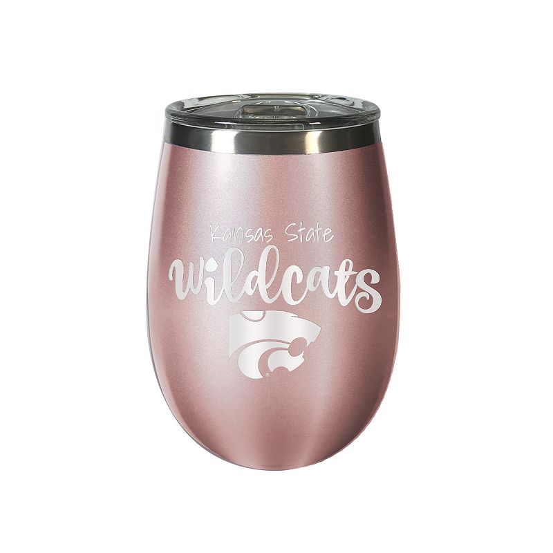 Kansas State Wildcats Rose Gold Finish Wine Tumbler