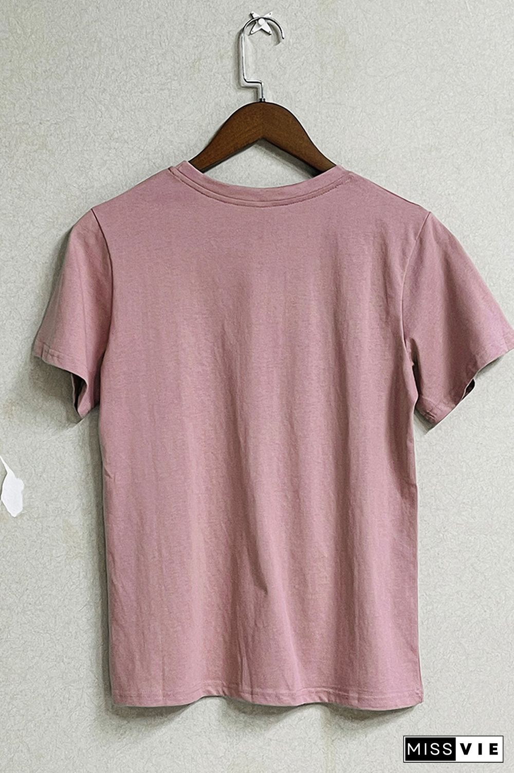 Solid Color O-neck Short Sleeve Tee Wholesale