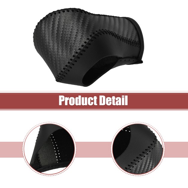 Unique Bargains Car Gear Shift Knob Cover Protector Carbon Fiber Pattern For Honda Cr v 2012 2013 2014 2015 2016