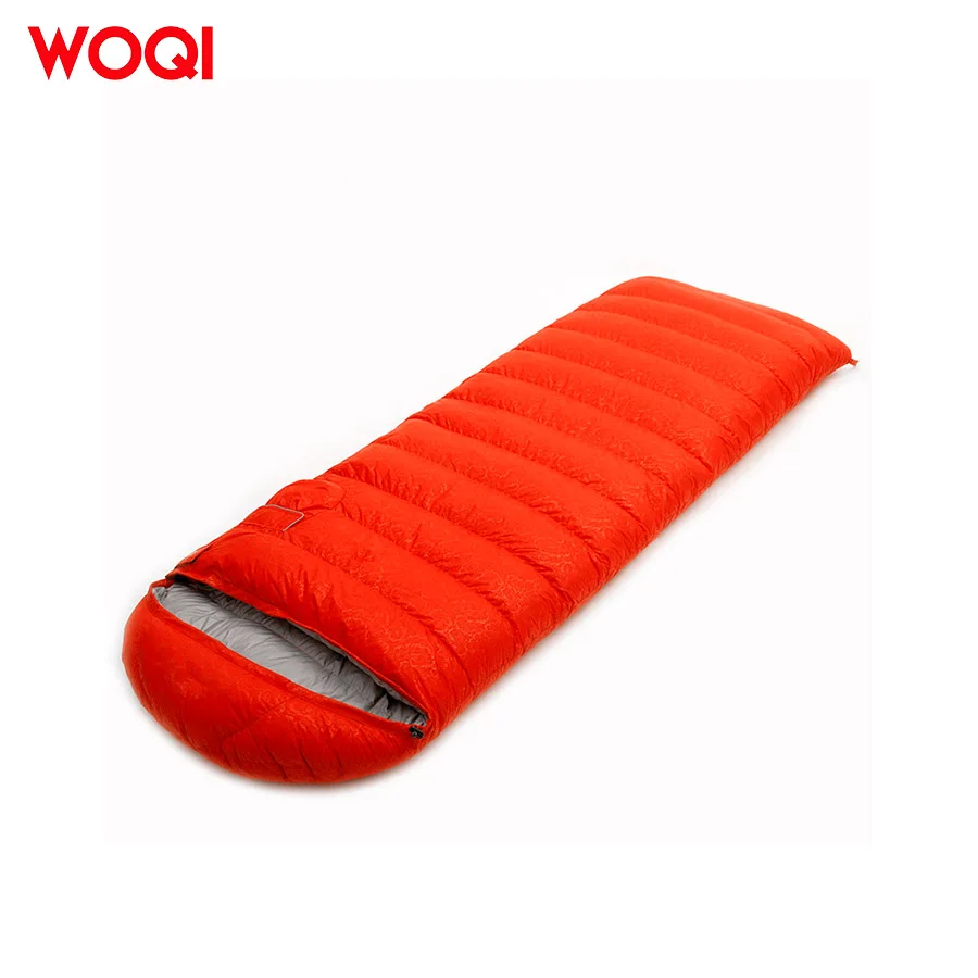 Woqi Customized Custom Outdoor Waterproof 4 Season Cheapest Homeless Ultralight Portable Winter Travel Envelope Sleeping Bag For