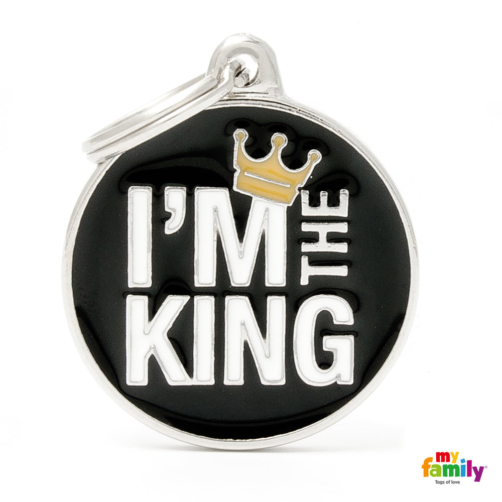 Im the King Enamel Dog Tag