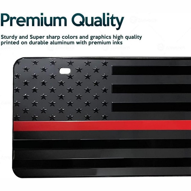 Zone Tech Tactical Usa Flag License Auto Car Tag Plate Embossed Monochrome Novelty Great American Pledge Of Allegiance