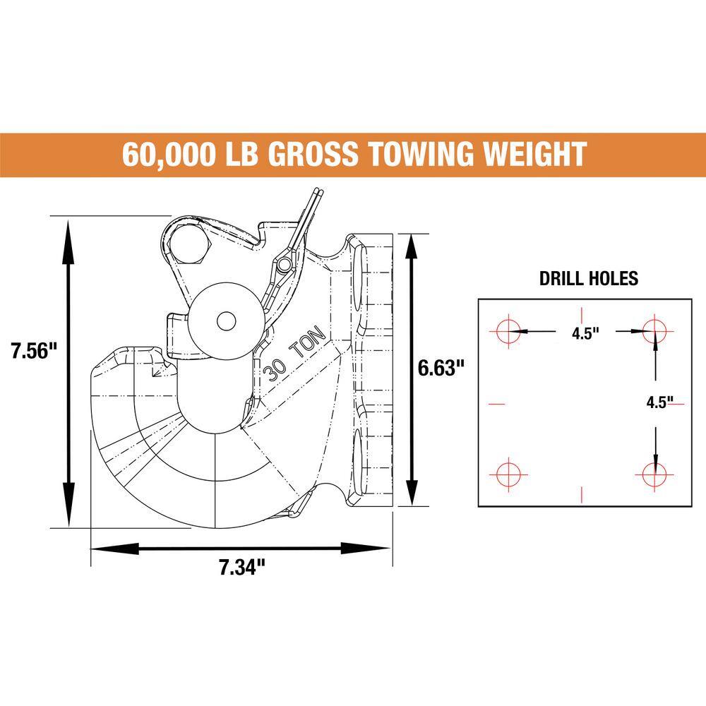 Buyers Products Company 30 Ton Pintle Hook PH30