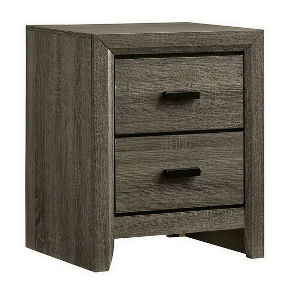 Benjara BM233741 24 Inch 2 Drawer Wooden Nightstan...