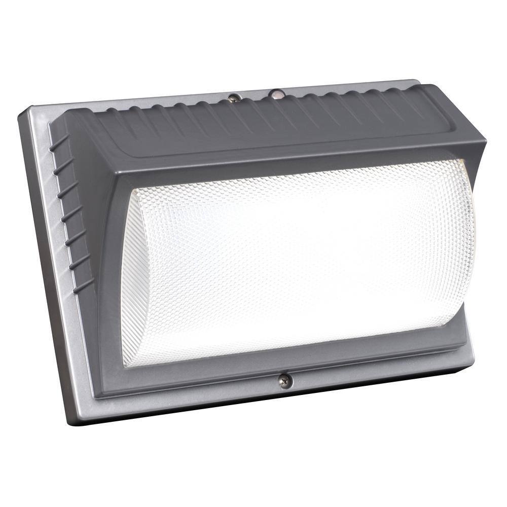 Honeywell 42-Watt Titanium Gray Integrated LED Outdoor Wall Pack Light 4000L ME014051-82R