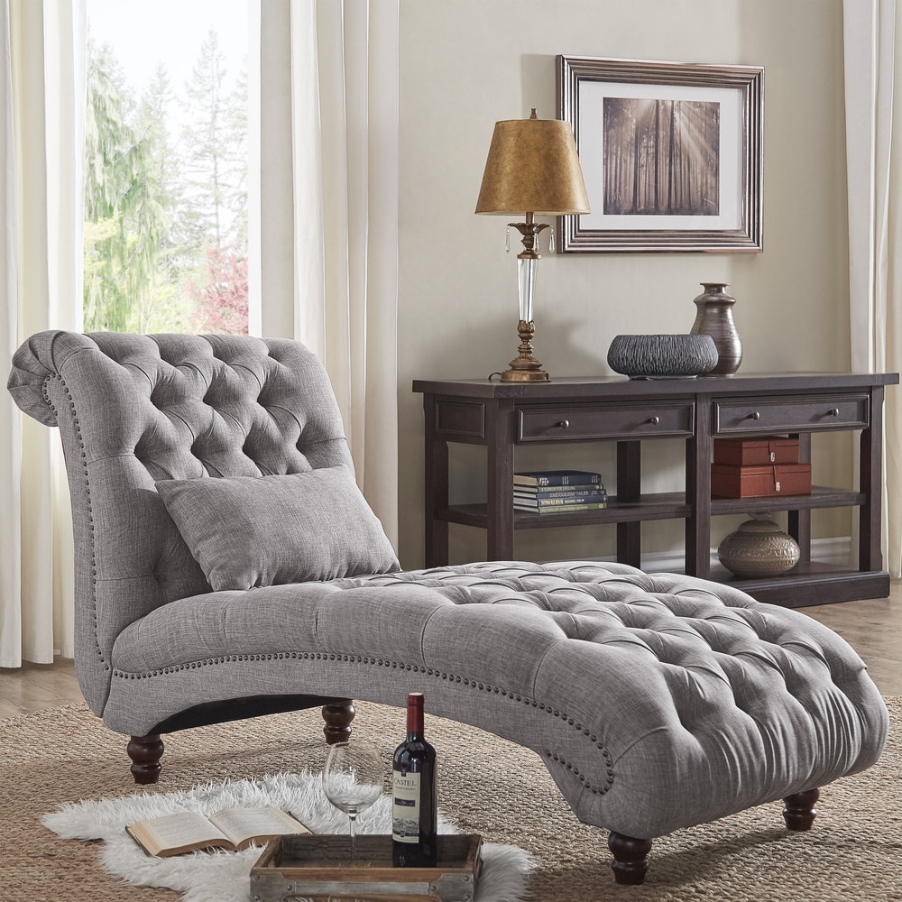 Knightsbridge Tufted Oversized Chaise Lounge by iNSPIRE Q Artisan