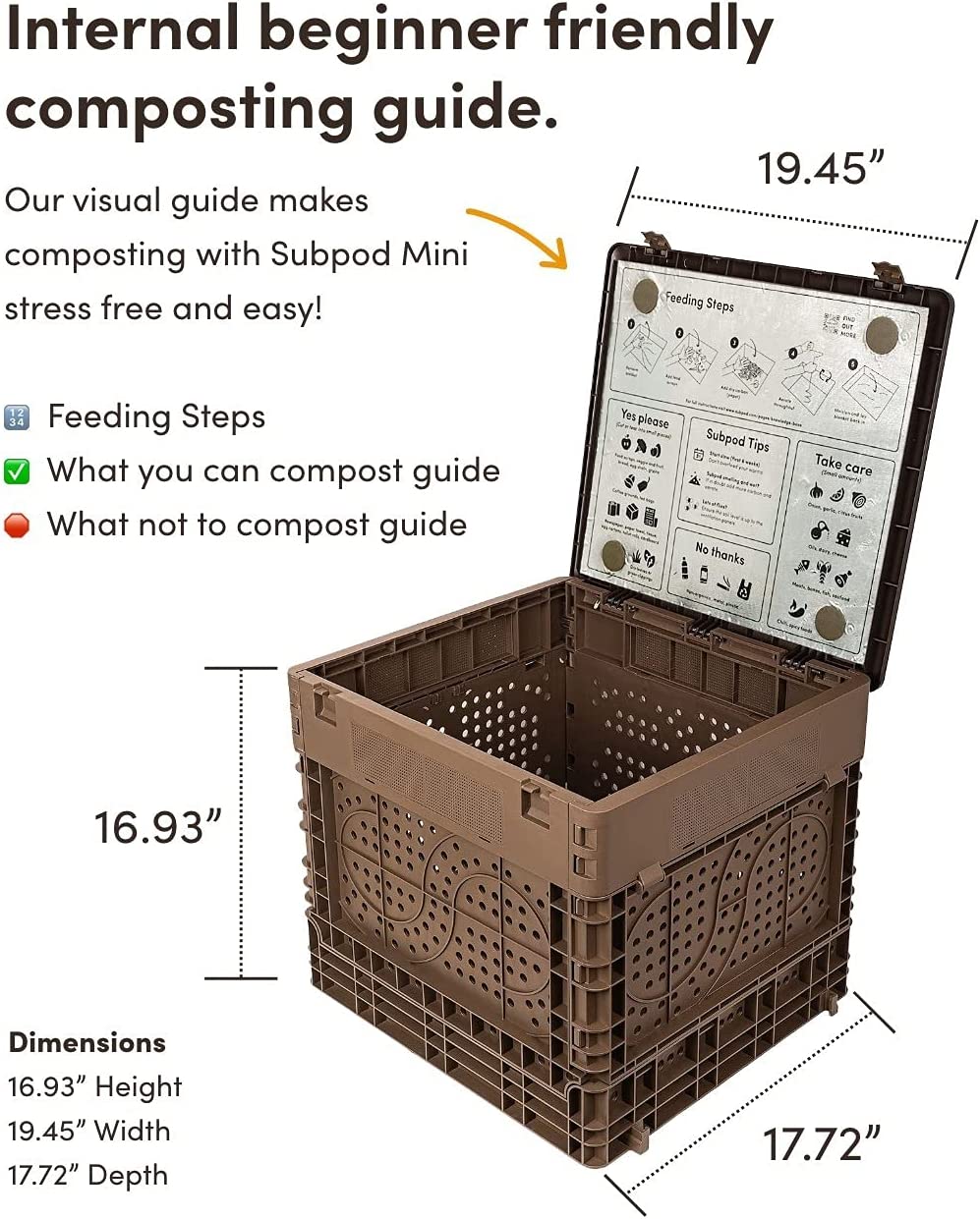 BBNBDMZ Mini Compost System. Outdoor Compost Bin & Worm Farm