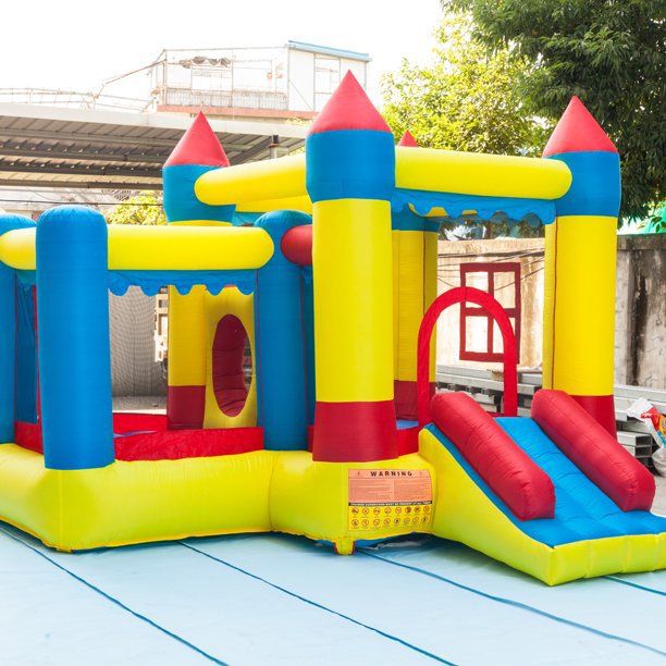 Outdoor inflatable bouncing house castle, children's play castle, 420D thick Oxford cloth without fan bouncy castle