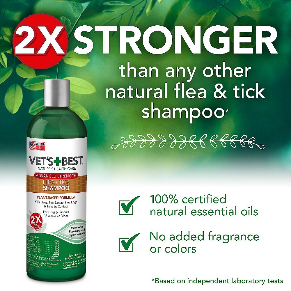 Vet's Best Advanced Strength Flea and Tick Dog Shampoo